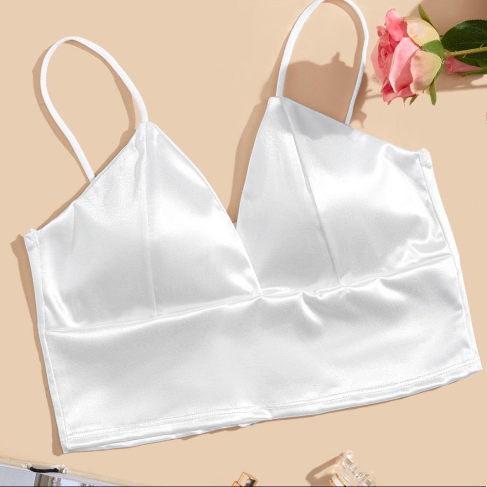 White bralette top for women